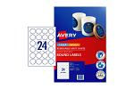 AV LBL RD L7129 40MM 24UP PK8