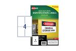 AVERY LASERLBL L7069 4UP PK25