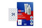 AV LASER LBL RD CLR 40MM PK240