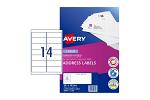AVERY LSR LBL L7163 14UP BX5