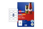 AVERY LBL OVAL L7127 8UP PK10