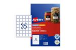 AV LBL SQ GLS WHT L7119 PK350