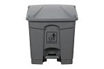 CLNLNK RUBSH BIN W/PDL 30L GRY