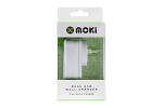 MOKI DUAL USB WALL CHARGER WH