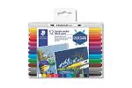 STAED DOUB FABRIC PEN AST BX12
