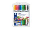 STAED DBL FIBRE PEN AST WLT12
