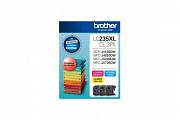 Brother LC-235XL High Yield Tri Colour Ink Value Pack (Genuine)