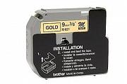 Brother M821 Non Laminated Black on Gold Tape - 9mm x 8m (Genuine)