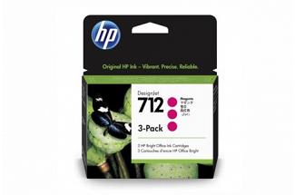 HP NO 712 3ED78A Magenta Ink 29ml - 3 Pack (Genuine)
