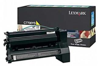Lexmark C7700YS Yellow Prebate Toner Cartridge (Genuine)