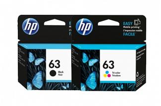 HP #63 DeskJet 2130 3630 Ink Cartridge Combo Pack (Genuine)