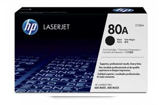 HP CF280A #80A Black Toner Cartridge (Genuine) for LaserJet Pro 400 M401n printer