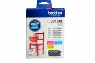 Brother LC3319XLCMY MFCJ6530DW MFCJ6730DW Color Ink Pack (Genuine)