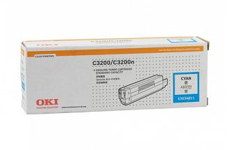 Oki C3200 43034811 Cyan Toner Cartridge (Genuine)
