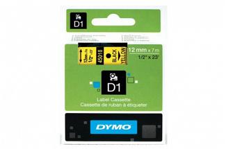 DYMO SD45018 Black on Yellow 12MM X 7M Tape (Genuine)