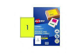 AVERY SHIPLABEL L7167FY YL 1UP