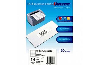 UNI LIP LBL 14UP 98X38MM PK100