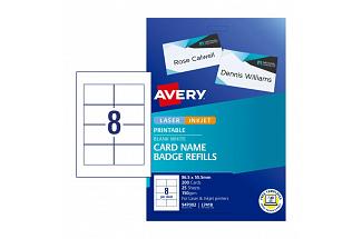 AV BADGE REFILL L7418 8UP PK25
