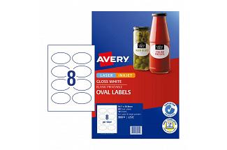 AVERY LBL OVAL L7127 8UP PK10