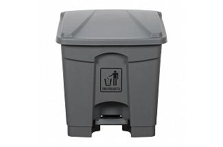 CLNLNK RUBSH BIN W/PDL 30L GRY