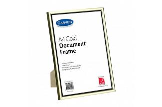 CARVEN DOCUMENT FRAME GOLD A4