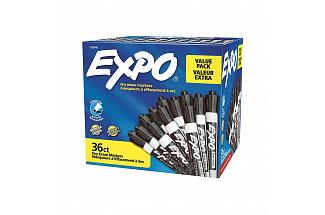 EXPO D/E WB MARKER CT BLK BX36