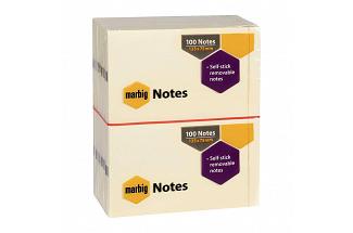 NOTES YELLOW 75X125MM YLW PK12