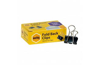 MBG FOLD BACK CLIPS 19MM BX 12