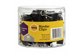 MBG BINDER CLIPS AST SZE TUB60