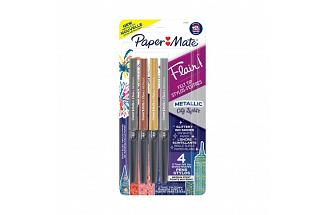 PM FLAIR FELTTIP METAL PK4 BX6